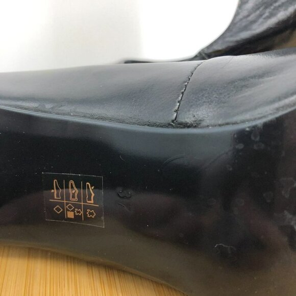 Friis and Company Black leather round toe tie front heels size 6.5 (EU 37) - Picture 5 of 14